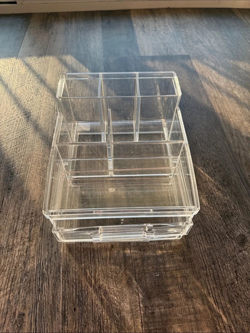 Clear Acrylic Cosmetic Organizer with Removable Dividers
